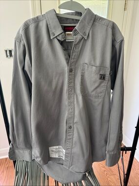 Wolverine Men's Gray Button-Down Work Shirt
